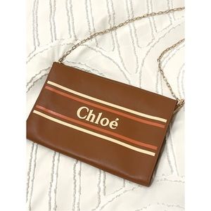 CHLOE Leather Envelope Clutch